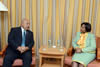 Minister Maite Nkoana-Mashabane meets with the Foreign Minister of Fiji, Mr Ratu Inoke Kubuabola, on the sidelines of the Commonwealth Heads of Government Meeting (CHOGM 2015), Valletta, Malta, 26 October 2015.