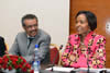 Minister Maite Nkoana-Mashabane with the Minister of Foreign Affairs, Dr. Tedros Adhanom Ghebreyesus, of the Federal Democratic Republic of Ethiopia, in Addis Ababa, Ehtiopia, 4 November 2015.