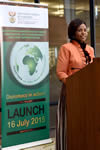 Minister Maite Nkoana-Mashabane launches the South African Association of Former Ambassadors, High Commissioners and Chief Representatives; and the South African Council on International Relations. Minister Nkoana-Mashabane is with Mr Aziz Pahad, who represents the South African Council on International Relations; and Ambassador George Nene, who represents the High Commissioners and Chief Representatives and the South African Council on International Relations, Pretoria, South Africa, 16 July 2015.