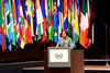 Minister Maite Nkoana-Mashabane delivers her remarks at the Opening Session of the Fourteenth Session of the Assembly of States Parties (ASP) of the International Criminal Court, The Hague, Kingdom of the Netherlands, 18 November 2015.