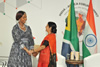 Minister Maite Nkoana-Mashabane meets with the External Affairs Minister of India, Minister Sushma Swaraj, for a Bilateral Meeting held on the sidelines of the Third India - Africa Forum Summit (IAFS-III), New Delhi, India, 27 October 2015.