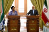 Minister Maite Nkoana-Mashabane and her Iranian counterpart, Foreign Minister Mohammad Javad Zarif Khonsari, address the media at the conclusion of the South Africa - Iran Joint Commission, Tehran, Islamic Republic of Iran, 11 May 2015.