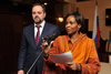 Minister Maite Nkoana-Mashabane and the Minister of Natural Resources and Environment of the Russian Federation, Mr Sergey Donskoy, conduct a Press Briefing at the conclusion of the Thirteenth Session of the South Africa - Russia Joint Intergovernmental Committee on Trade and Economic Cooperation (ITEC), Moscow, Russian Federation, 12 November 2015.