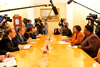 Minister Maite Nkoana-Mashabane meets with Foreign Minister Sergey Lavrov for a Bilateral Engagement, with media present, ahead of the Thirteenth Session of the South Africa - Russia Joint Intergovernmental Committee on Trade and Economic Cooperation (ITEC), Moscow, Russian Federation, 12 November 2015.