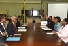 Minister Maite Nkoana-Mashabane meets the Minister of Foreign Affairs and Foreign Trade, Senator Arnold J. Nicholson, QC, of Jamaica for a Bilateral Meeting, Kingston, Jamaica, 20-22 September 2015.