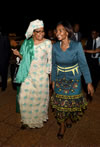 Minister Nkoana-Mashabane is welcomed bythe Minister of Foreign Affairs, Cooperation, African Integration and Nigeriens Living Abroad, H E Ms Kane Aichatou Boulama, as she arrives in Niamey, Niger for a working visit, 25 August 2015.