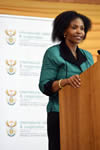 Minister Maite Nkoana-Mashabane delivers a keynote address on the occasion of marking the 2015 International Women’s Day to honour struggle heroine Charlotte Maxeke, Wilberforce Community FET College, Evaton, South Africa, 8 March 2015.