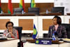 Minister Maite Nkoana-Mashabane with the Executive Secretary of SADC, Dr Stergomena Lawrence Tax, during the SADC Ministerial Committee of the Organ (MCO) on Politics, Defence and Security Cooperation, Pretoria, South Africa, 20 July 2015.