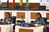 Minister Maite Nkoana-Mashabane with the Executive Secretary of SADC, Dr Stergomena Lawrence Tax, during the SADC Ministerial Committee of the Organ (MCO) on Politics, Defence and Security Cooperation, Pretoria, South Africa, 21 July 2015.