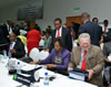 Minister Maite Nkoana-Mashabane with the Minister of Trade and Industry, Mr Rob Davies, at the SADC Council of Ministers Meeting, Harare, Zimbabwe, 6 March 2015.
