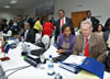 Minister Maite Nkoana-Mashabane with the Minister of Trade and Industry, Mr Rob Davies, at the SADC Council of Ministers Meeting, Harare, Zimbabwe, 6 March 2015.