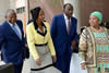 Minister Maite Nkoana-Mashabane walks with Minister of Foreign Affiairs, Mr Raymond Tshibanda from the Democratic Republic of Congo (right), Foreign Affiairs Minister, Mr Georges Rebelo Chicoti of Angola (far left) and Minister of Defence and Military Veterans, Ms Nosiviwe Mapisa-Nqakula (far right), on their way to the Third Session of the Ministerial Meeting of the Tripartite Mechanism on Dialogue and Cooperation between the Republic of South Africa, the Republic of Angola and the Democratic Republic of Congo, Pretoria, South Africa, 12 September 2015.