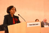 Minister Maite Nkoana-Mashabane delivers a statement at the High Level Segment of the United Nations Human Rights Council, Geneva, Switzerland, 3 March 2015.