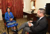 Minister Maite Nkoana-Mashabane is interviewed by Sherwin of SABC ahead of the Fourth USA - SA Strategic Dialogue, Washington DC, USA, 16 September 2015.