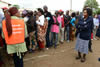 Minister Maite Nkoana-Mashabane as head of the SADC Election Observer Mission to Zambia, visits polling stations as voters cast their votes, Lusaka, Zambia, 20 January 2015.