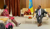 Minister Maite Nkoana-Mashabane pays a courtesy call on Prime Minister Hailemariam Desalegn Boshe, of the Federal Democratic Republic of Ethiopia, in Addis Ababa, Ehtiopia, 4 November 2015.