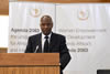 The Chairperson of the PRC, Ambassador Albert Chimbindi from Zimbabwe, addresses the Thirtieth (30th) Ordinary Session of the Permanent Representatives Committee (PRC), Pretoria, South Africa, 7 June 2015.