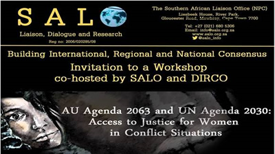 DIRCO-SALO Workshop on Building International, Regional and National Consensus, 26 November 2015