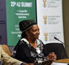 Deputy Minister Nomaindiya Mfeketo addresses the community members of Cape Town on 20 May 2015, ahead of the Budget Vote of the Department of International Relations and Cooperation to be held at Parliament on 21 May 2015, Cape Town, South Africa.