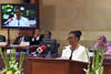 Deputy Minister Nomaindiya Mfeketo speaks at the Sixth Session of the Pan African Parliament (PAP), Gallagher Estate, Midrand, South Africa, 18 May 2015.