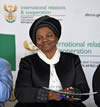 Deputy Minister Nomaindiya Mfeketo during an Imbizo at the Lavender Hil Secondary School, Rondevlei, Lavender Hill, Cape Town, South Africa, 8 October 2015.