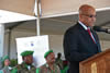 President Jacob Zuma at the African Union Closing Ceremony of the AMANI AFRICA II Field Training Exercise, SA Army Combat Training Centre, Lohatla, Northern Cape Province, South Africa, 8 November 2015.