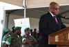 President Jacob Zuma at the African Union Closing Ceremony of the AMANI AFRICA II Field Training Exercise, SA Army Combat Training Centre, Lohatla, Northern Cape Province, South Africa, 8 November 2015.