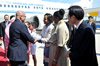 President Jacob Zuma and Mrs Zuma arrive at Beijing's Capital International Airport, ahead of the 70th Anniversary of the End of the Occupation of China and the Second World War, Beijing, People's Republic of China, 2 September 2015.