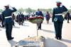 President Jacob Zuma lays a wreath at the Heroes Memorial of Fallen Heroes, Maputo, Mozambique, 20-21 May 2015.