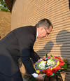 Deputy Minister of Luwellyn Landers with the First Deputy Minister of Cuba, Mr Medina Gonzàlez, during a Wreath-Laying Ceremony, Freedom Park, Pretoria, South Africa, 23 May 2016.