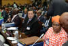 Deputy Minister Luwellyn Landers with the Minister of Defence and Military Veterans, Ms Nosiviwe Noluthando Mapisa-Nqakula, and the Minister of Home Affairs, Mr Malusi Gigaba, during the opening of the Eighteenth Meeting of the SADC Ministerial Committee of the Organ (MCO) on Politics, Defence and Security Cooperation, Maputo, Mozambique, 5 August 2016.