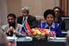 Minister Maite Nkoana-Mashabane and the BRICS Sherpa of South Africa, Ambassador Anil Sooklal, at the Tenth BRICS Ministers of Foreign Affairs Meeting, New York, USA, September 20, 2016.