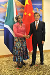 Bilateral Meeting between Minister Maite Nkoana-Mashabane and the Foreign Minister of the People's Republic of China, Mr Wang Yi, Beijing, People’s Republic of China, 29 July 2016.
