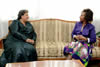 Minister Maite Nkoana-Mashabane meets with the Minister of Foreign Affairs of Ghana, Ms Hanna Tetteh, Accra, Ghana, 6 May 2016.