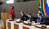 Minister Maite Nkoana-Mashabane, and the Russian Minister of Natural Resources and Environment, Mr Sergey Donskoy, during the Fourteenth Session of the Joint Intergovernmental Committee on Trade and Economic Cooperation (ITEC) between South Africa and the Russian Federation, Pretoria, South Africa, 18 November 2016.