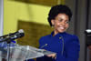 Minister Maite Nkoana-Mashabane delivers her keynote address at the Memorial Lecture of Charlotte Maxeke, Nirvana Community Hall, Polokwane, South Africa, 27 September 2016.