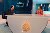 Minister Maite Nkoana-Mashabane at the Arabic Al Jazeera newsroom being interviewed by Abd al-Samad Nasir, Doha, State of Qatar, 18 May 2016.