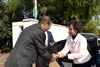 Minister Maite Nkoana-Mashabane signs the condolences book on the passing of President Mohamed Abdelaziz of the Saharawi Arab Democratic Republic (SADR) at the Embassy of the Saharawi Arab Democratic Republic, Pretoria, South Africa, 7 June 2016.