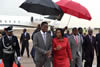 Minister Maite Nkoana-Mashabane receives the President of Zambia, Mr Edgar Lungu, at the Waterkloof Air Force Base ahead of his State Visit to Pretoria, South Africa, 7 December 2016.