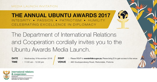 Media Launch of the Annual UBUNTU Awards 2017