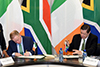 Deputy Minister Luwellyn Landers and the Minister of State for the Diaspora and International Development of Ireland, Mr Ciarán Cannon, during a Bilateral Meeting, Pretoria, South Africa, 31 October 2017.
