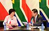 Deputy Minister Luwellyn Landers hosts the Under Secretary of State for Ministry of Foreign Affairs of the Republic of Poland, Joanna Wronecka, OR Tambo Building, Pretoria, South Africa, 7 November 2017.