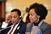 Minister Maite Nkoana-Mashabane speaks at a Working Luncheon during the 29th Session of the Assembly of Heads of State and Government of the African Union (AU), Addis Ababa, Ethiopia, 3 July 2017.