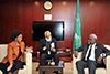 Minister Maite Nkoana-Mashabane meets the Chairperson of the African Union (AU) Commission, His Excellency Moussa Faki Mahamat, at the AU Headquarters on the sidelines of the 29th Session of the Assembly of Heads of State and Government of the African Union (AU), Addis Ababa, Ethiopia, 4 July 2017.