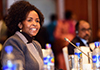 Minister Maite Nkoana-Mashabane speaks at a Working Luncheon during the 29th Session of the Assembly of Heads of State and Government of the African Union (AU), Addis Ababa, Ethiopia, 3 July 2017.