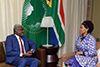 Minister Maite Nkoana-Mashabane meets with the Chairperson of the African Union Commission, Mr Moussa Faki Mahamat, Pretoria, South Africa, 30 October 2017.
