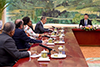 Minister Maite Nkoana-Mashabane with the Foreign Minister of China, Wang Yi; Foreign Minister of Brazil, Aloysio Nunes; Minister of State for External Affairs of India, Dr VK Singh; Foreign Minister of Russia, Sergey Lavrov; during BRICS Foreign Ministers' Meeting, Beijing Press Conference, People's Republic of China, 18-19 June 2017.