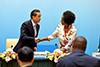 Minister Maite Nkoana-Mashabane with the Foreign Minister of China, Wang Yi; Foreign Minister of Brazil, Aloysio Nunes; Minister of State for External Affairs of India, Dr VK Singh; Foreign Minister of Russia, Sergey Lavrov; during BRICS Foreign Ministers' Meeting, Beijing Press Conference, People's Republic of China, 18-19 June 2017.