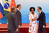 Minister Maite Nkoana-Mashabane with the Foreign Minister of China, Wang Yi; Foreign Minister of Brazil, Aloysio Nunes; Minister of State for External Affairs of India, Dr VK Singh; Foreign Minister of Russia, Sergey Lavrov; during BRICS Foreign Ministers' Meeting, Beijing, People's Republic of China, 18-19 June 2017.