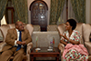 Minister Maite Nkoana-Mashabane meets with the Foreign Minister of Comoros, Mohamed El-Amine Souef, at her residence, Pretoria, South Africa, 6 November 2017.
